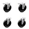 Service Caster 6 Inch Phenolic Wheel Swivel Bolt Hole Caster Set with 2 Total Lock Brake SCC SCC-BHTTL20S615-PHR-2-S-2 - alternate 1